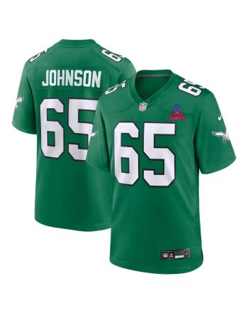 Lane Johnson 65 Philadelphia Eagles 2024 Pro Bowl Patch Alternate Game Men Jersey - Kelly Green