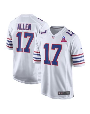 Josh Allen 17 Buffalo Bills 2024 Pro Bowl Patch Alternate Game Men Jersey - White