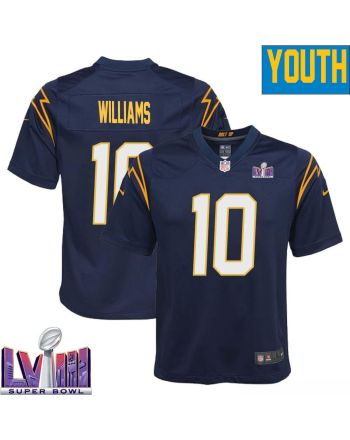 Mike Williams 10 Los Angeles Chargers Super Bowl LVIII YOUTH Alternate Game Jersey - Navy