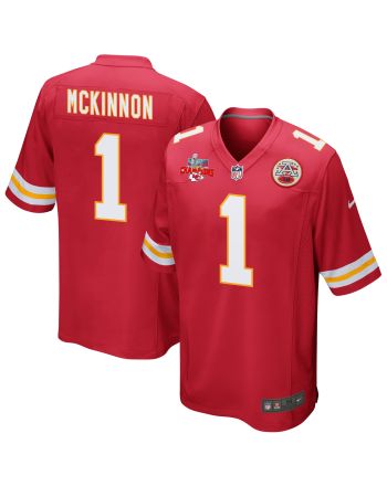 Jerick McKinnon 1 Kansas City Chiefs Super Bowl LVII Champions 3 Stars Men Game Jersey - Red