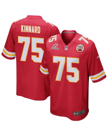 Darian Kinnard 75 Kansas City Chiefs 2023 Playoffs Patch Game Men Jersey - Red