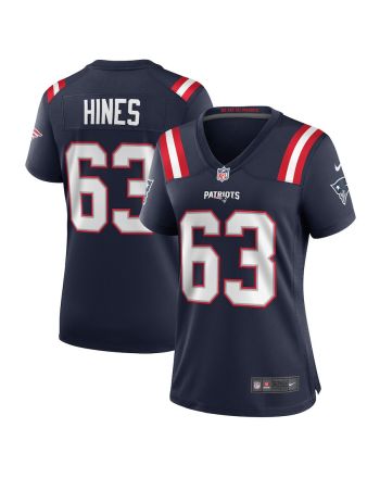 Chasen Hines 63 New England Patriots Women Game Jersey - Navy