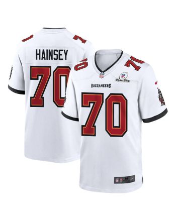 Robert Hainsey 70 Tampa Bay Buccaneers 2023 Playoffs Patch Game Men Jersey - White