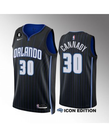 Orlando Magic Devin Cannady 30 Icon Edition Black 2022-23 Jersey Swingman