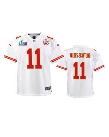 Valdes-Scantling 11 Kansas City Chiefs Super Bowl LVII Game Jersey - Youth White