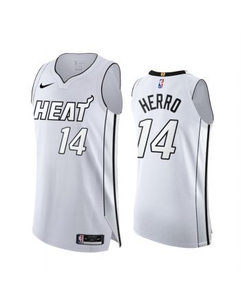 Tyler Herro White Hot 14 Miami Heat 2022 Playoffs Jersey