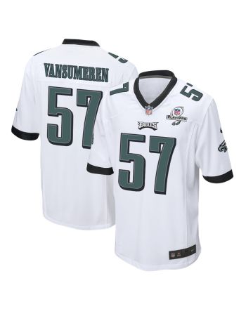 Ben VanSumeren 57 Philadelphia Eagles 2023 Playoffs Patch Game Men Jersey - White