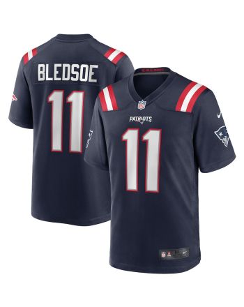 Drew Bledsoe 11 New England Patriots Men Game Retired Jersey - Navy