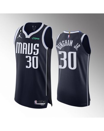 Dallas Mavericks 30 Marcus Bingham Jr. Navy Men Jersey 2022-23 Statement Edition