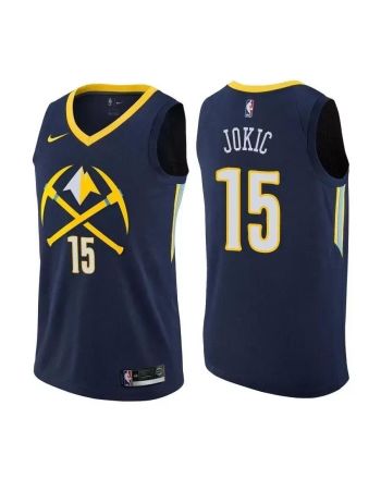 Nuggets Male Nikola Jokic 15 City Edition Navy Jersey