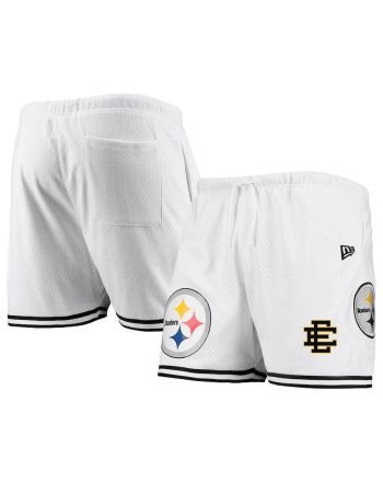 Pittsburgh Steelers Logo Team White/Black Mesh Shorts - Men