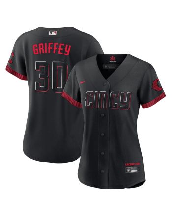 Ken Griffey Jr. 30 Cincinnati Reds Women 2023 City Connect Jersey - Black