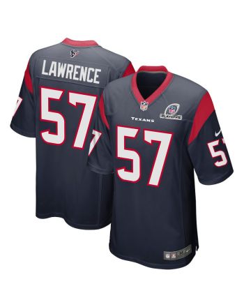 Rashard Lawrence 57 Houston Texans 2023 Playoffs Patch Game Men Jersey - Navy