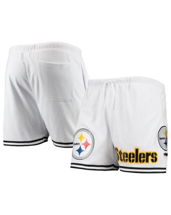 Pittsburgh Steelers Team Standard Mesh Shorts - White/Black