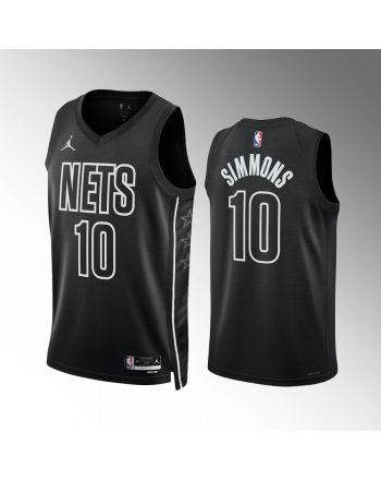 Ben Simmons 10 2022-23 Brooklyn Nets Black Statement Edition Men Jersey Swingman