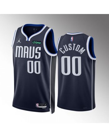 Dallas Mavericks Custom 2022-23 Statement Edition Navy 00 Jersey Swingman