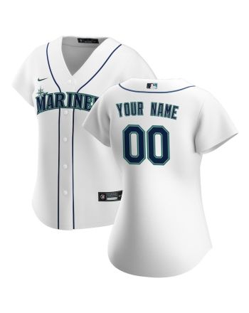 Seattle Mariners Women's Home Custom Jersey - White