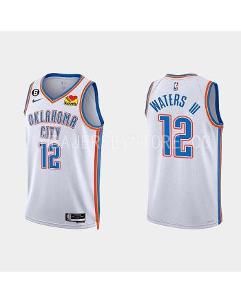 Oklahoma City Thunder Lindy Waters III 12 2022-23 Association Edition White Men Jersey Swingman