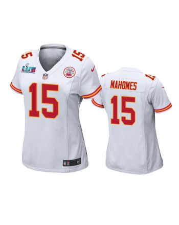 Patrick Mahomes 15 Kansas City Chiefs Super Bowl LVII Game Jersey - Women White