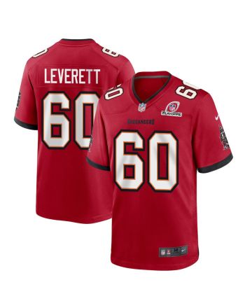 Nick Leverett 60 Tampa Bay Buccaneers 2023 Playoffs Patch Game Men Jersey - Red