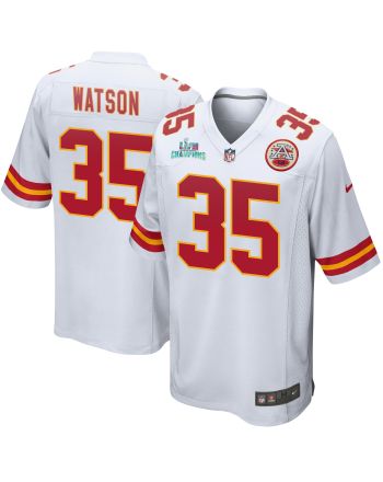 Jaylen Watson 35 Kansas City Chiefs Super Bowl LVII Champions Men Game Jersey - White