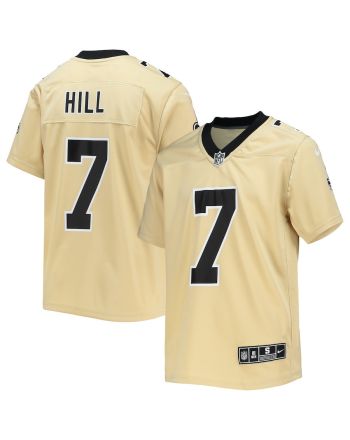 Taysom Hill 7 New Orleans Saints Youth Inverted Team Game Jersey - Gold