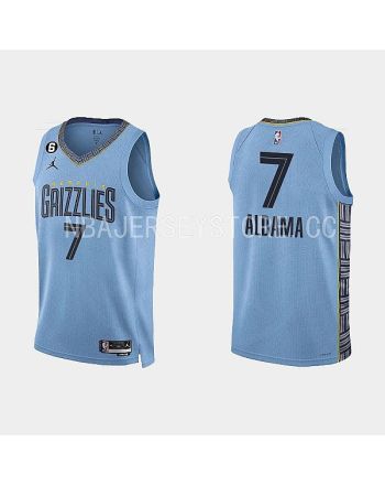 Memphis Grizzlies 7 Santi Aldama 2022-23 Statement Edition Light Blue Men Jersey