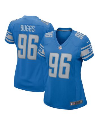 Isaiah Buggs 96 Detroit Lions Women Home Game Jersey - Blue