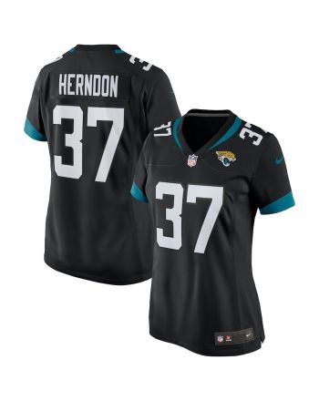 Tre Herndon 37 Jacksonville Jaguars Women's Game Jersey - Black