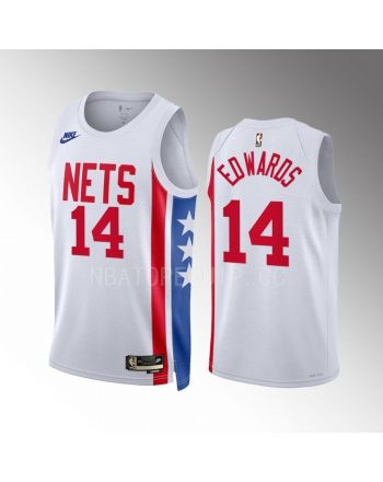 Kessler Edwards 14 Brooklyn Nets 2022-23 White Classic Edition Men Jersey Swingman