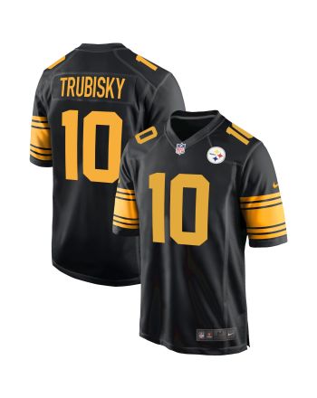 Pittsburgh Steelers Mitchell Trubisky 10 Alternate Game Player Jersey - Black Jersey