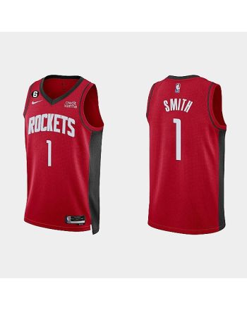 Houston Rockets 1 Jabari Smith Jr. 2022-23 Icon Edition Red Men Jersey