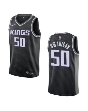 Men's Sacramento Kings 50 Caleb Swanigan Statement Swingman Jersey - Black