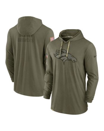 Men Denver Broncos 2022 Salute to Service Tonal Pullover Hoodie - Olive