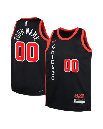 Chicago Bulls 2023/24 City Edition Swingman Custom YOUTH Jersey - Black