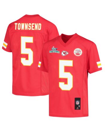 Tommy Townsend 5 Kansas City Chiefs Super Bowl LVII Champions Youth Game Jersey - Red