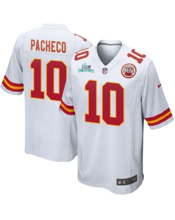 Isiah Pacheco 10 Kansas City Chiefs Super Bowl LVII Champions Men Game Jersey - White