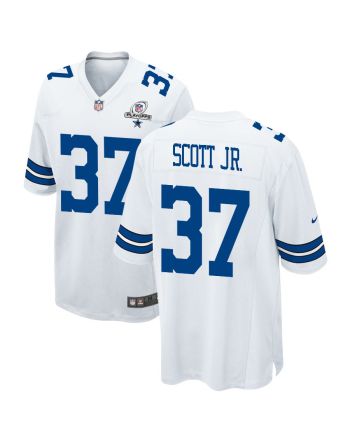 Eric Scott Jr. 37 Dallas Cowboys 2023 Playoffs Patch Game Men Jersey - White