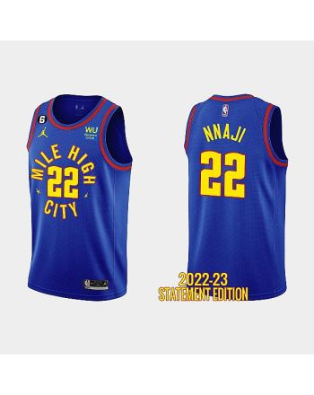 Denver Nuggets Zeke Nnaji 22 Royal Blue 2022-23 Statement Edition Men Jersey