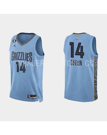 Memphis Grizzlies 14 Danny Green 2022-23 Statement Edition Light Blue Men Jersey