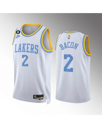 Dwayne Bacon 2 2022-23 Los Angeles Lakers White Classic Edition Men Jersey Swingman