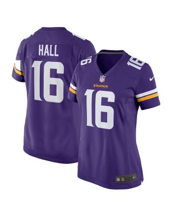 Jaren Hall 16 Minnesota Vikings Game Women Jersey - Purple