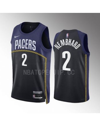 Andrew Nembhard 2 Indiana Pacers 2022-23 City Edition Black Navy Jersey Swingman