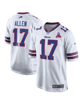 Josh Allen 17 Buffalo Bills 2024 Pro Bowl Patch Game Men Jersey - White