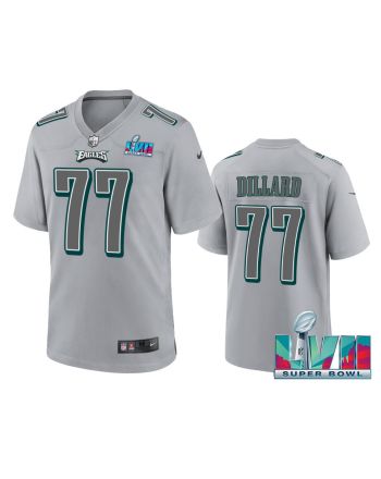 Andre Dillard 77 Philadelphia Eagles Super Bowl LVII Patch Atmosphere Fashion Game Jersey - Gray