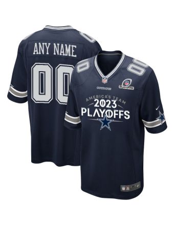 Dallas Cowboys America's Team 2023 Playoffs Game Men Custom Jersey - Navy