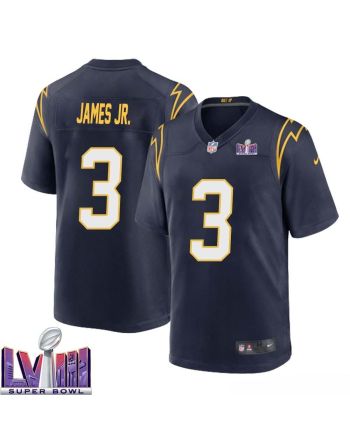 Derwin James Jr. 3 Los Angeles Chargers Super Bowl LVIII Men Alternate Game Jersey - Navy