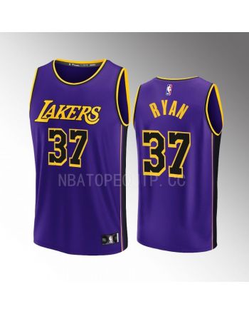 Los Angeles Lakers 37 Matt Ryan Statement Men Jersey 2022-23 Fast Break Purple