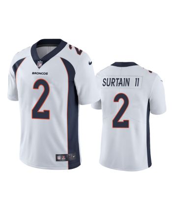 Patrick Surtain II 2 Denver Broncos White Vapor Limited Jersey