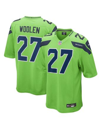 Tariq Woolen 27 Seattle Seahawks Men Game Jersey - Neon Green